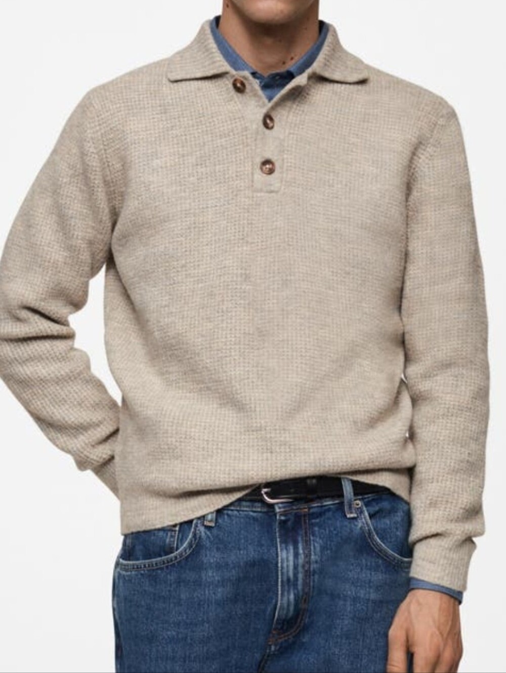 NWT Vintage Mens Quiksilver Beige Pullover Polo